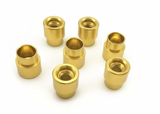 Precision turned parts, material: brass, applied in industrial equipment