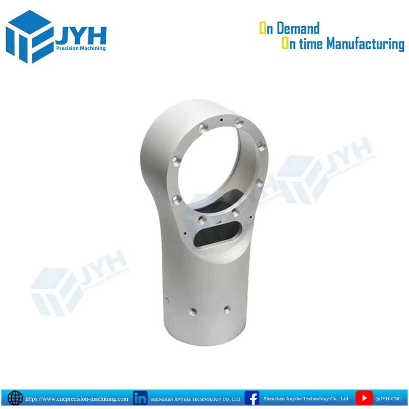Custom CNC-Machined Aluminum Support Bracket with Flanged Bore and Precision Mounting Holes
