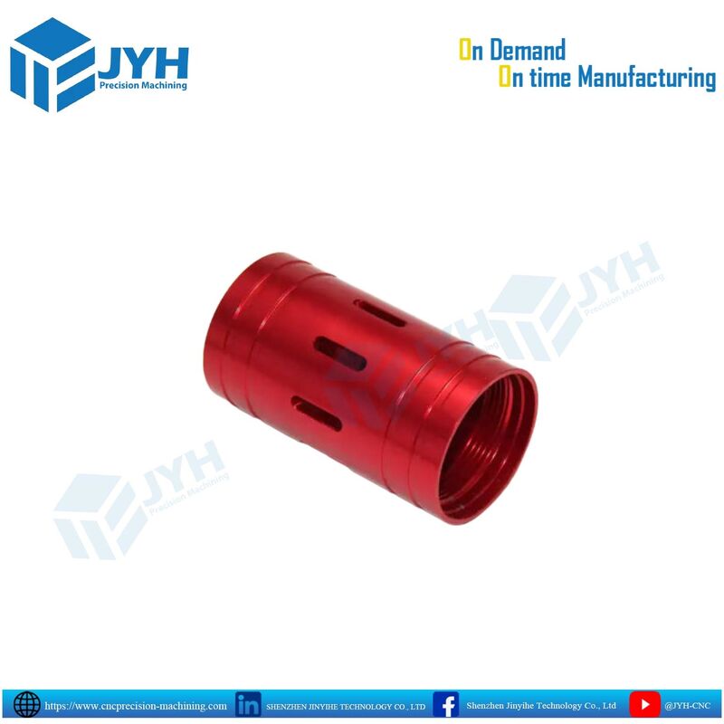 High Precision CNC Machined Red Anodized Aluminum Parts with Durable Finish and Lightweight Strength