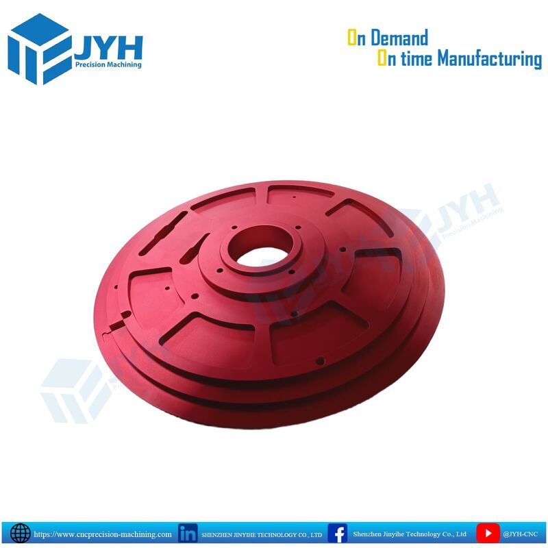 High Precision CNC Machined Red Anodized Aluminum Parts with Durable Finish and Lightweight Strength