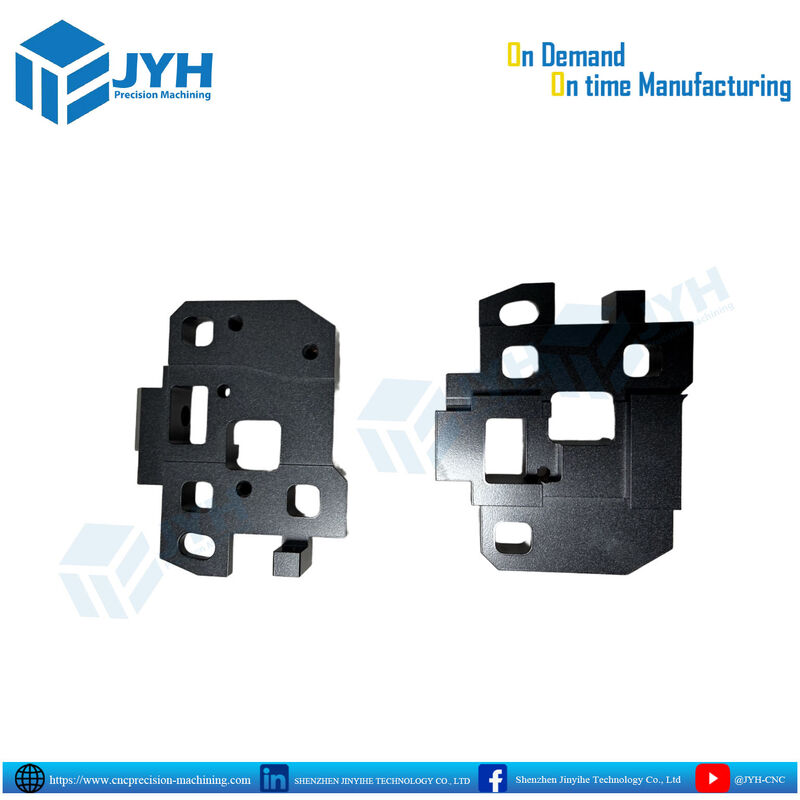 Black Teflon Coated Aluminum Parts with Low Friction and ±0.005 mm Tolerance for Precision CNC Machined Components
