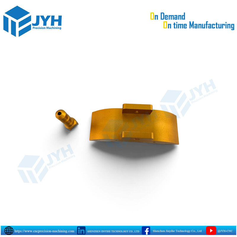 Golden Yellow & Deep Red Anodized Aluminum Parts with Corrosion Resistance and High Precision CNC Machining