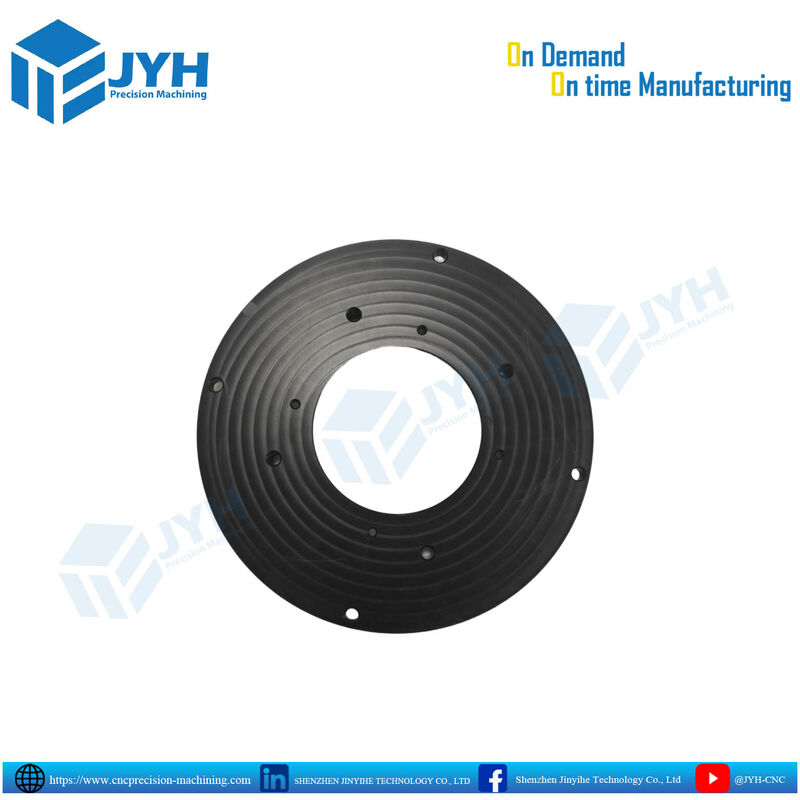 Precision CNC Machined Aluminium Housing with Black Anodized Finish and 0.01mm Accuracy in Customizable Sizes